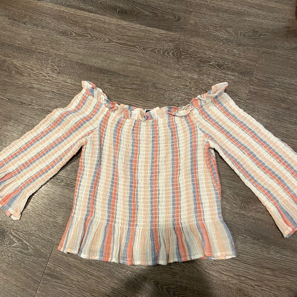 American Eagle Off- the - shoulder striped top